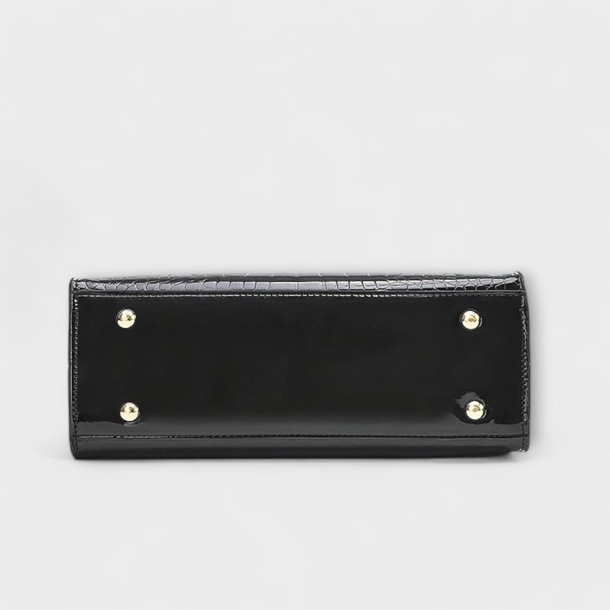 Femme™ | Shiny crocodile print handbag
