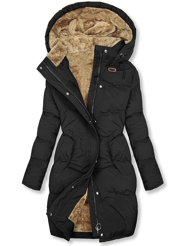 Femme™ | Long Hooded Puffer Jacket