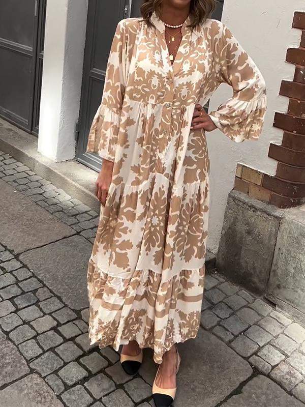 Femme™ | Printed Flared Maxi Dress
