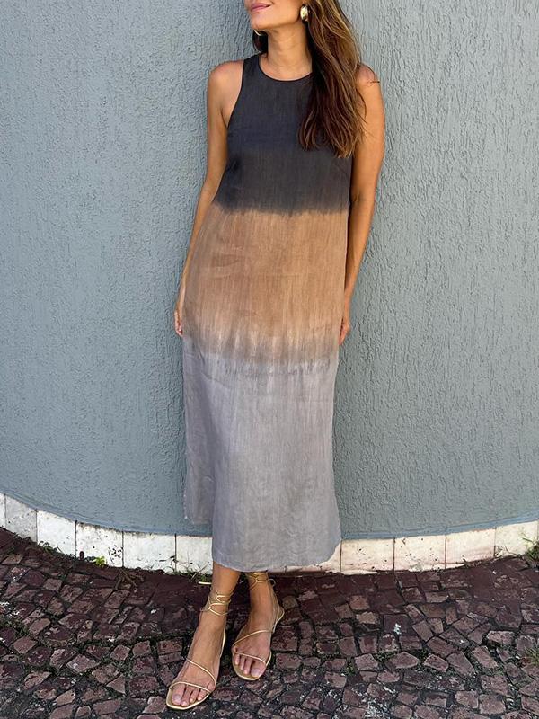 Femme™ | Sleeveless Ombre Midi Dress