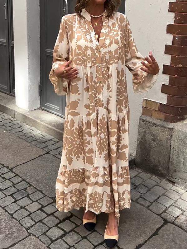Femme™ | Printed Flared Maxi Dress