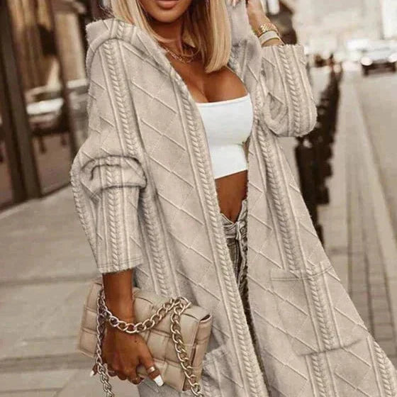 Femme™ | Extended Length Hooded Cardigan
