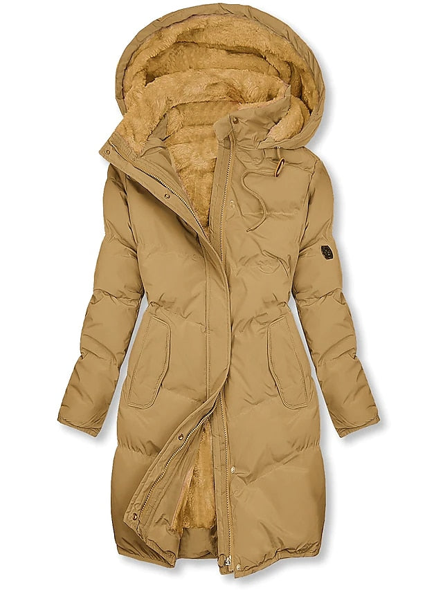 Femme™ | Long Hooded Puffer Jacket
