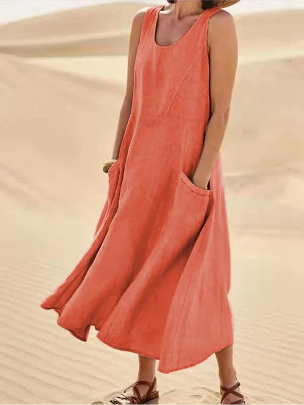 Femme™ | Sleeveless Flowy Midi Dress